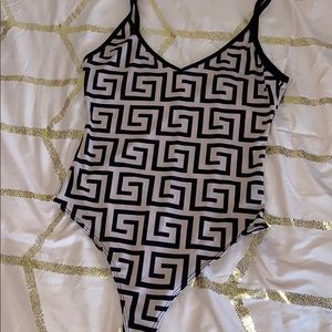 Pink & Black Bodysuit